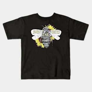 Save the Bees Design Kids T-Shirt